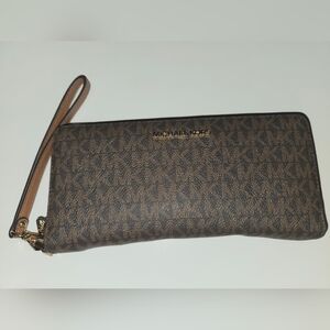 Michael Kors Signature Brown Wristlet